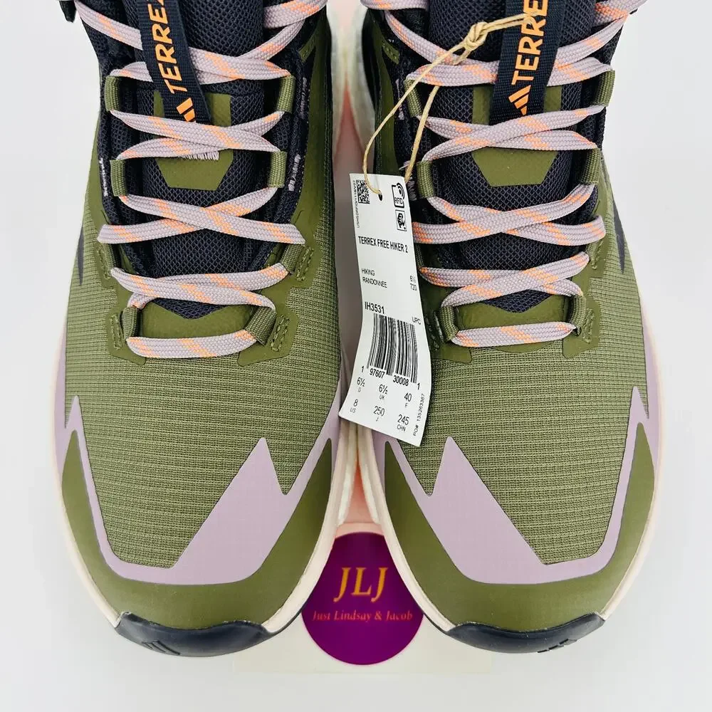 Adidas Women's Terrex Free Hiker 2.0 GTX Hiking Shoes Olive Strata IH3531 Size 8